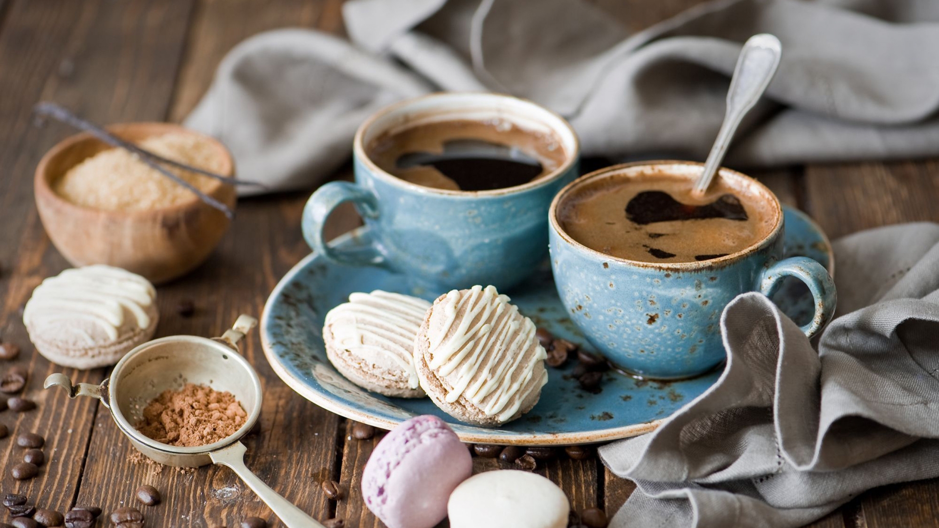 Coffee and Macarons for 1920 x 1080 HDTV 1080p resolution