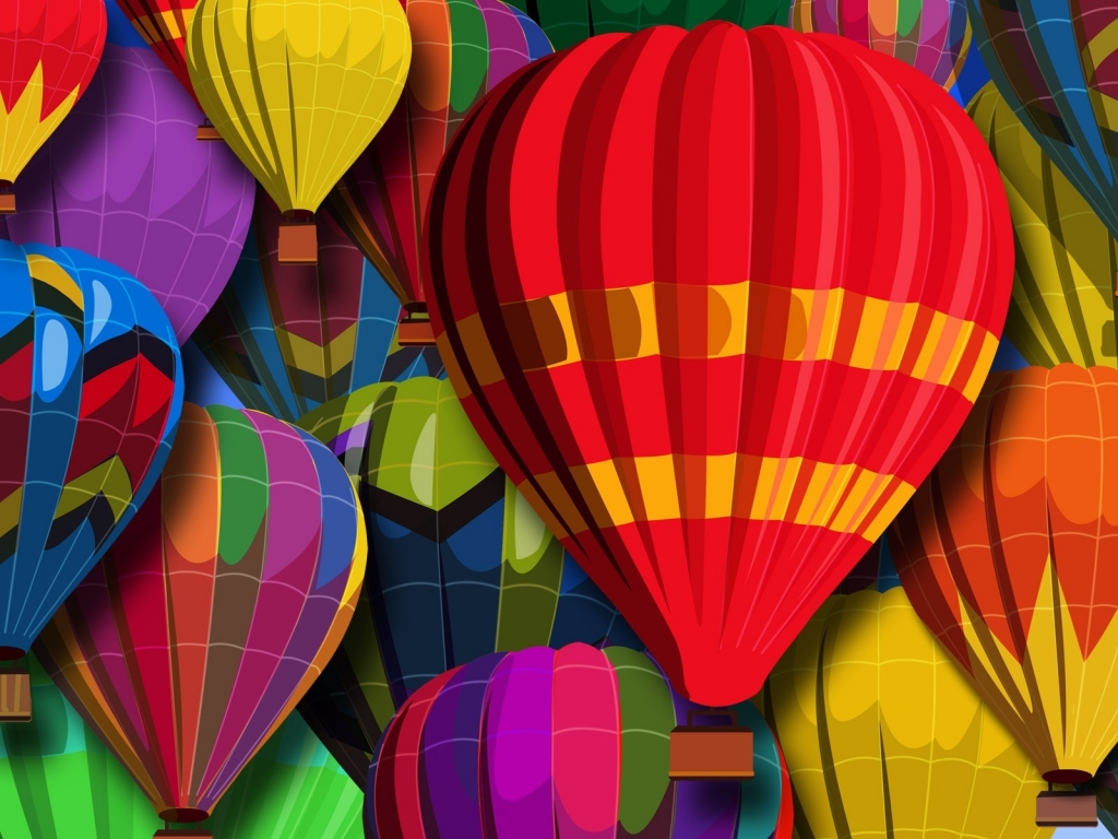 Colorful Balloons for 1024 x 768 resolution