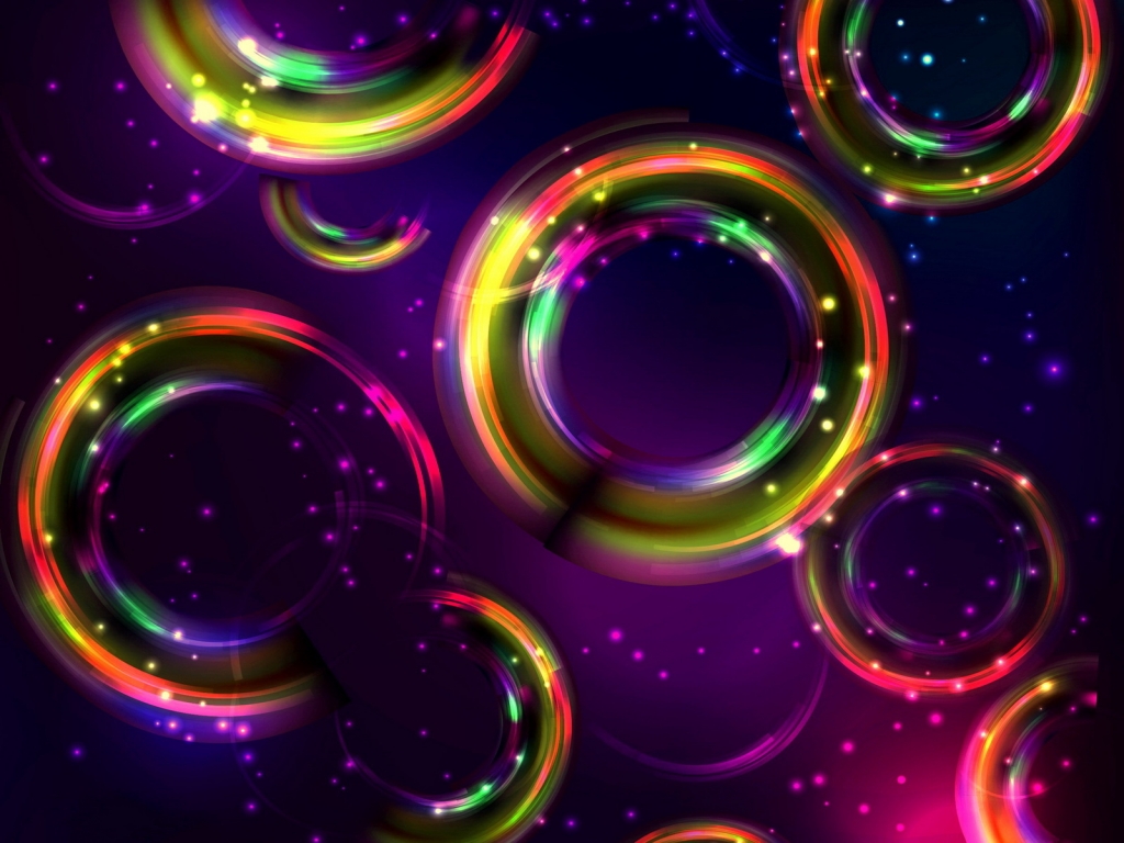 Colorful Circles for 1024 x 768 resolution