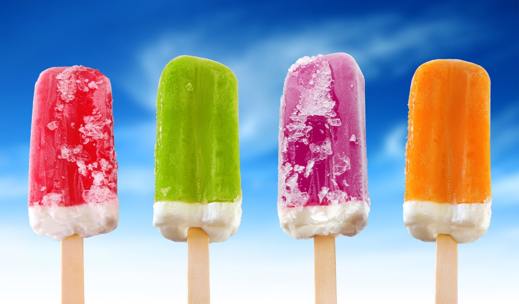 Colorful Ice Cream for 1024 x 600 widescreen resolution