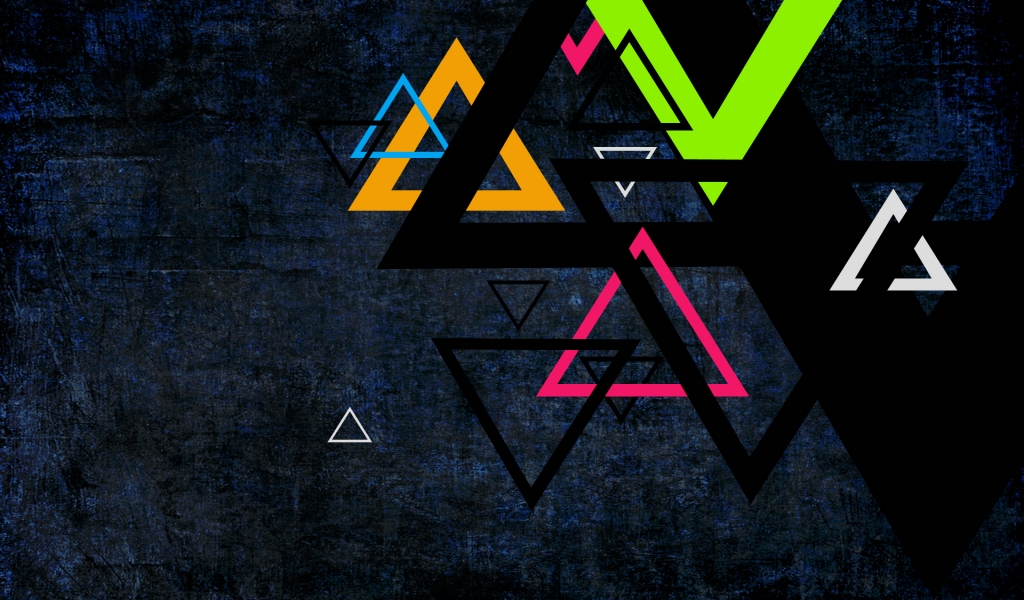 Colorful Triangles for 1024 x 600 widescreen resolution