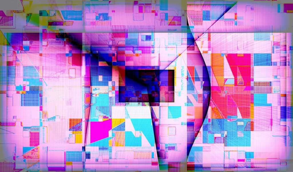 Colourful Abstract Shapes for 1024 x 600 widescreen resolution