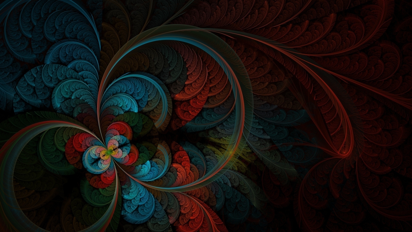 Colourful Drawing for 1366 x 768 HDTV resolution