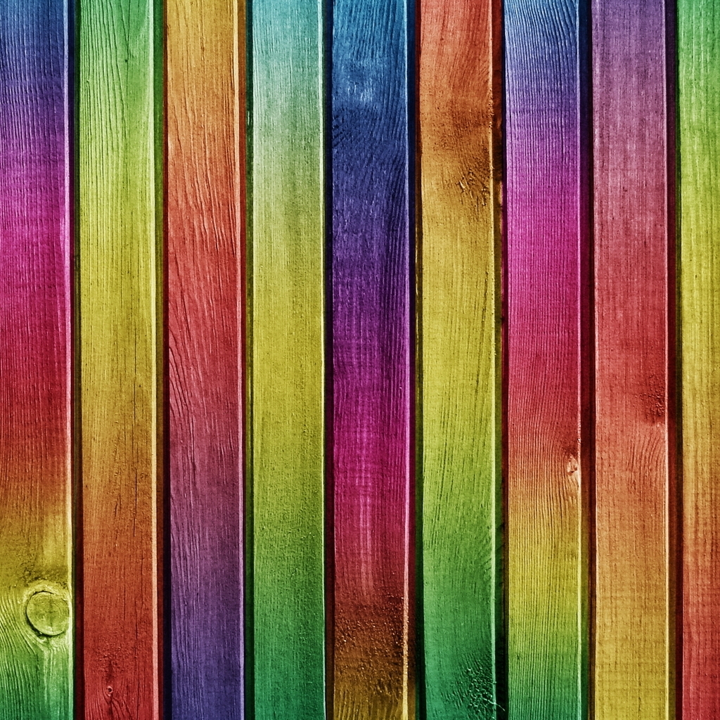 Colourful Wood Painting for 1024 x 1024 iPad resolution