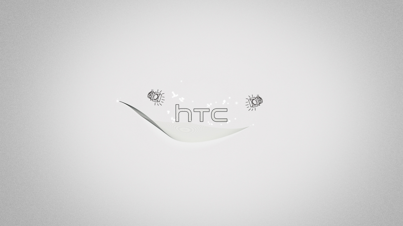 Cool HTC Logo for 1366 x 768 HDTV resolution