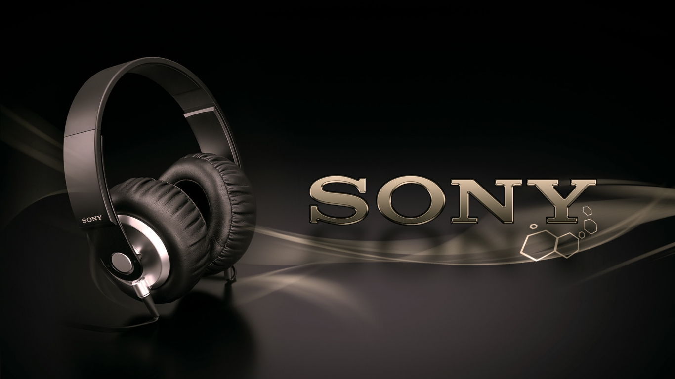 Cool Sony Headphones for 1366 x 768 HDTV resolution