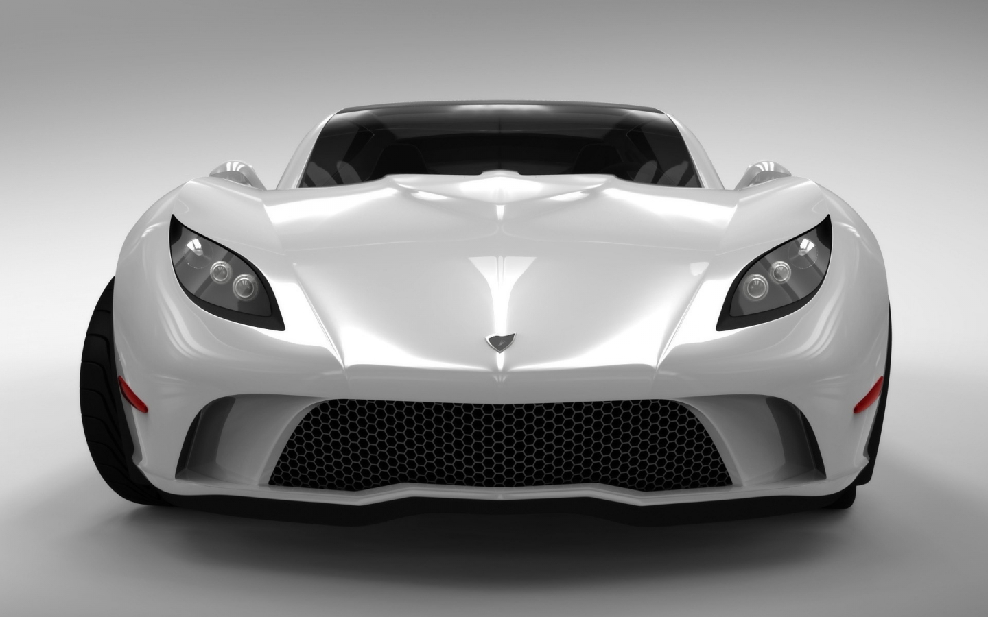 Corvette Z03 White Front 2009 for 1440 x 900 widescreen resolution