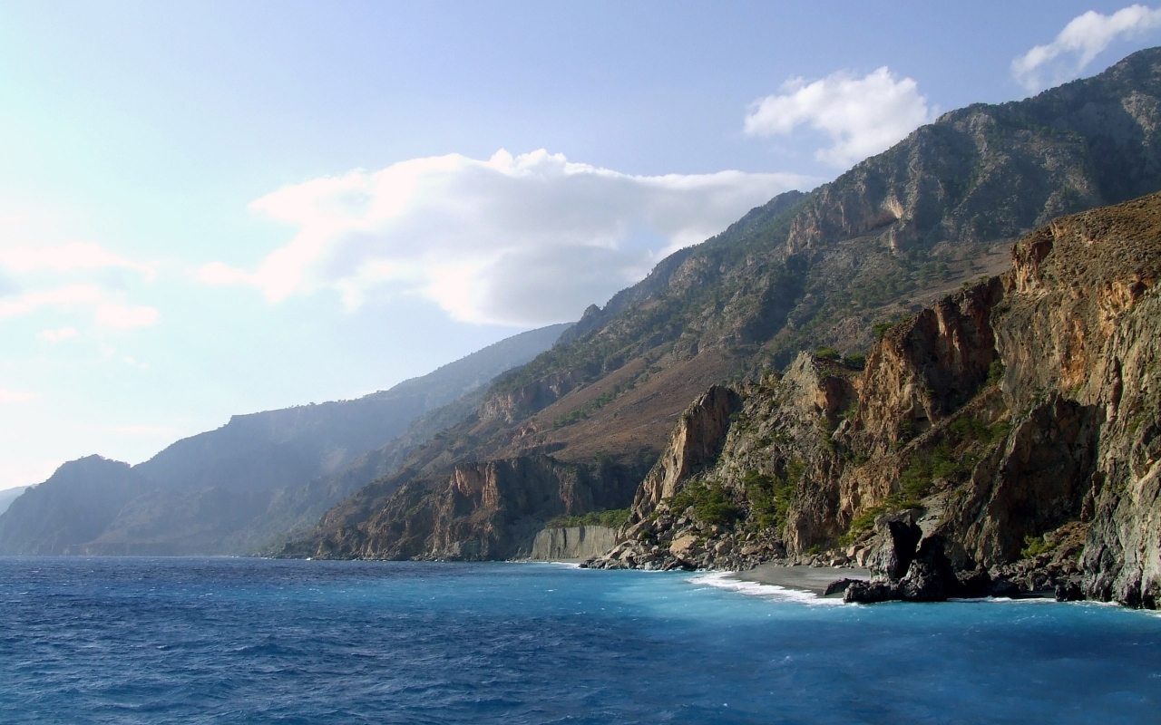 Crete Cliffs for 1280 x 800 widescreen resolution