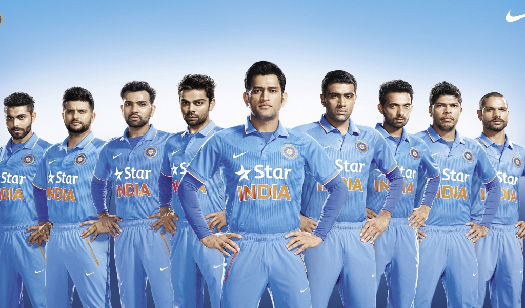 Cricket Team India for 1024 x 600 widescreen resolution