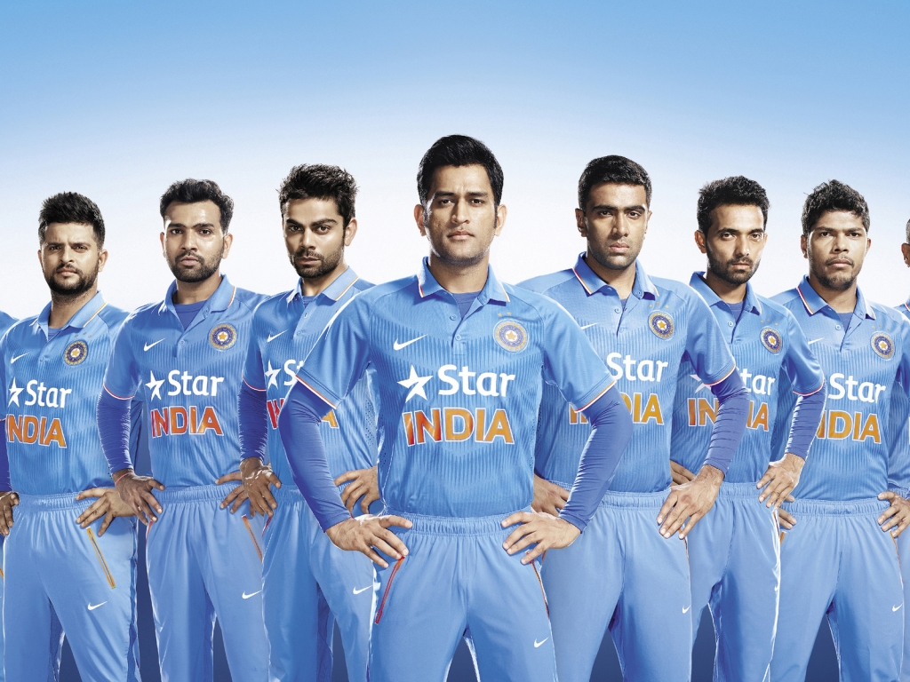 Cricket Team India for 1024 x 768 resolution