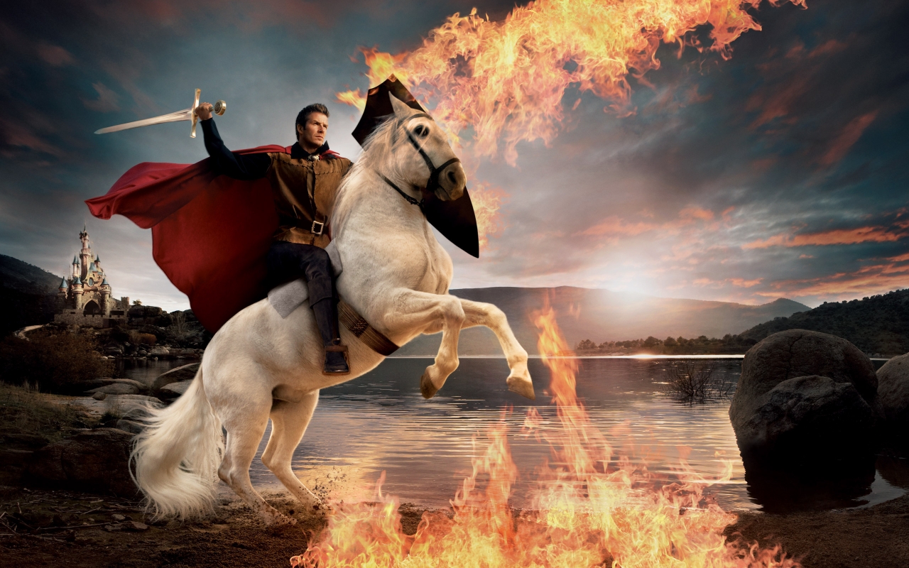 David Beckham Horse Riding for 1280 x 800 widescreen resolution