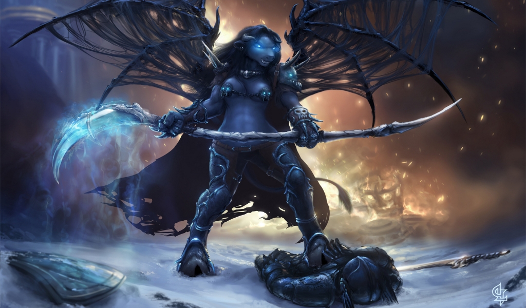 Death Knight World of Warcraft for 1024 x 600 widescreen resolution