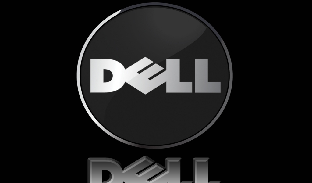 Dell black background for 1024 x 600 widescreen resolution