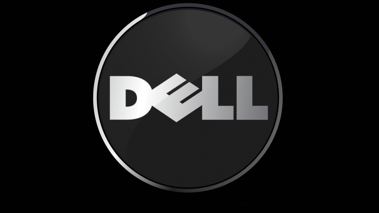 Dell black background for 1280 x 720 HDTV 720p resolution