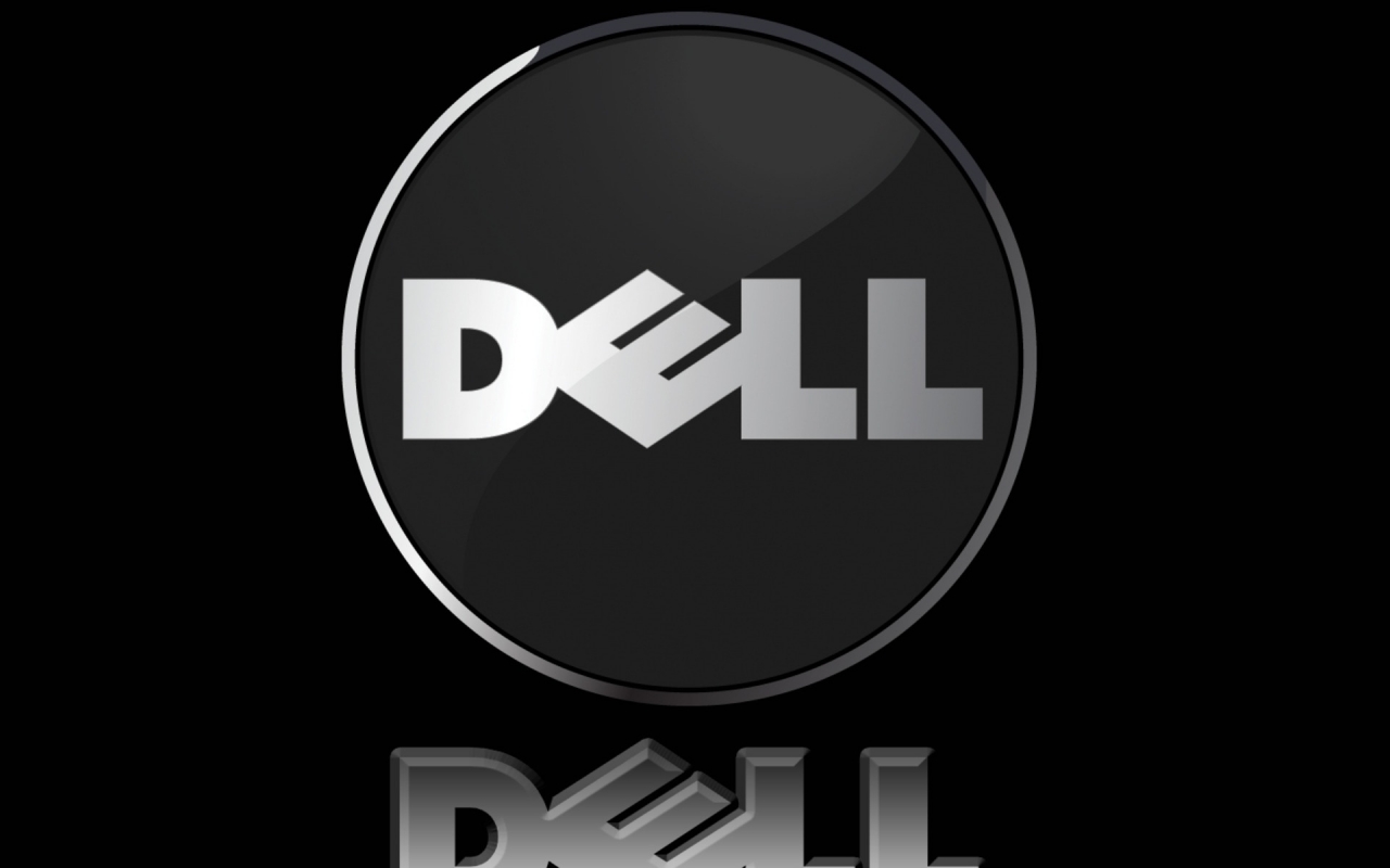 Dell black background for 1280 x 800 widescreen resolution