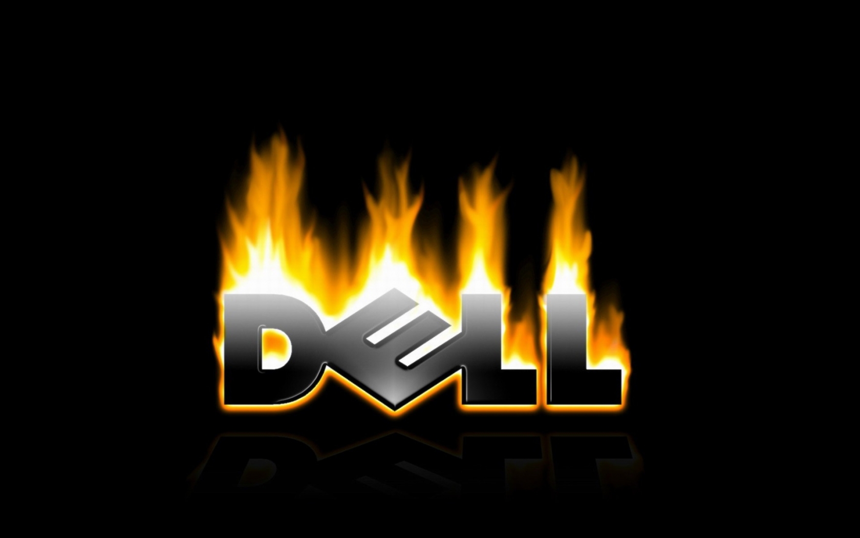 Dell in fire for 1680 x 1050 widescreen resolution