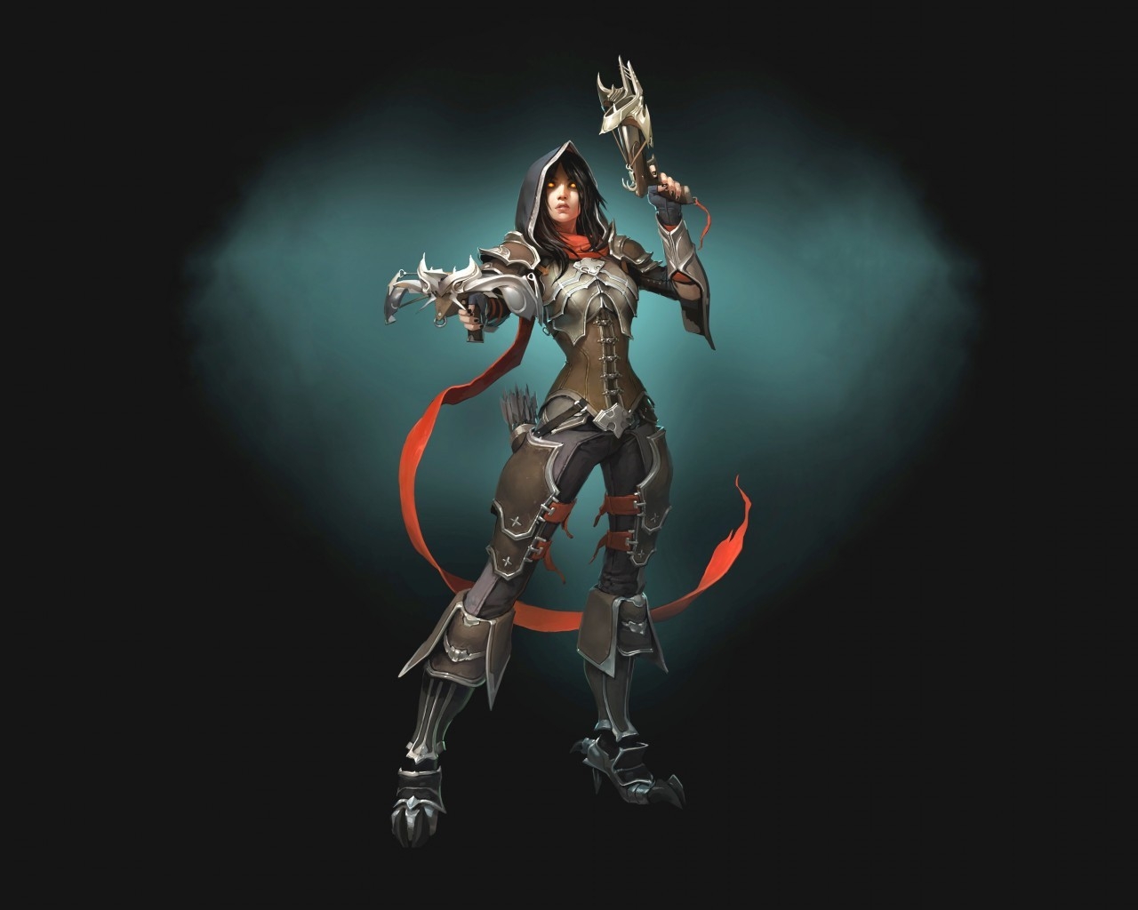 Demon Hunter Diablo 3 for 1280 x 1024 resolution