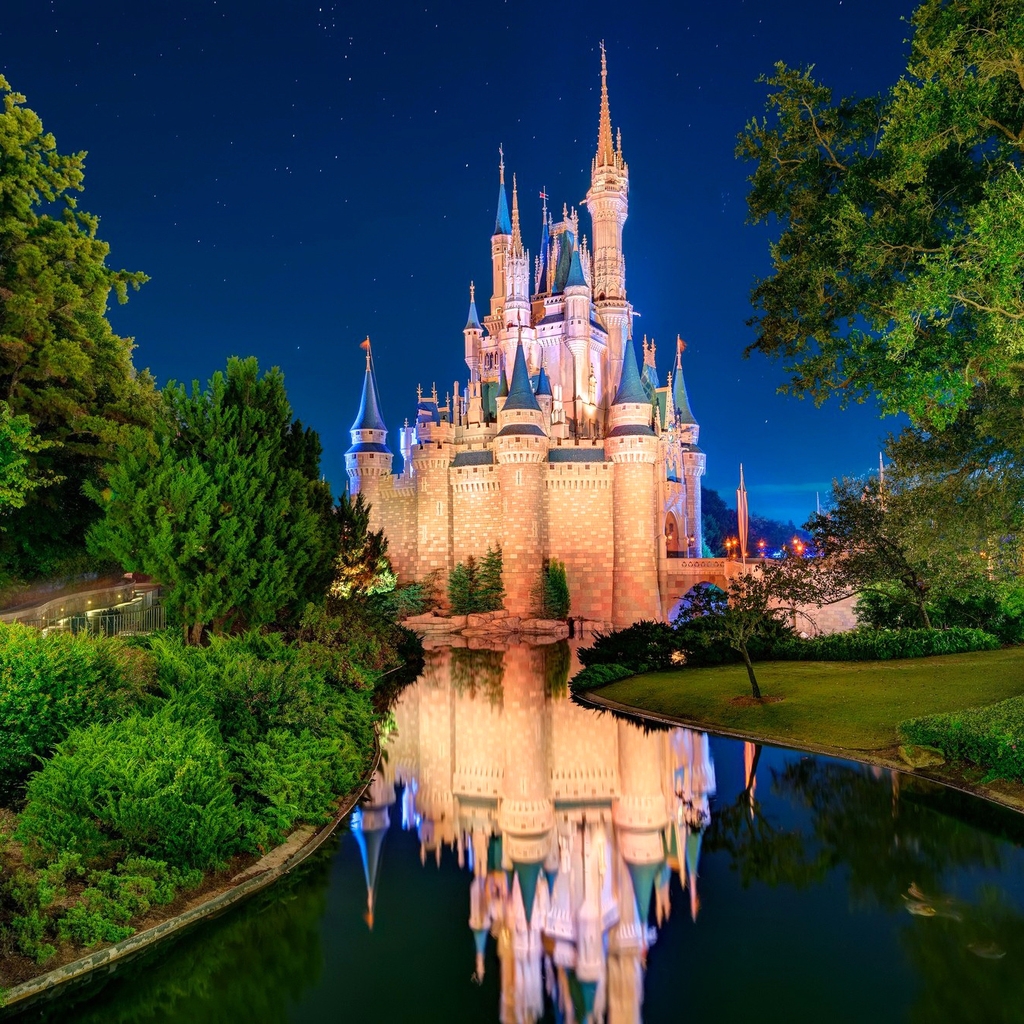 Disneyland Cinderella Castle for 1024 x 1024 iPad resolution
