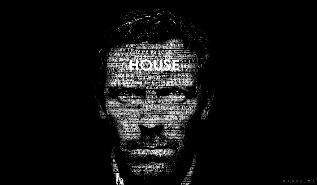 Doctor House Typography for 1024 x 600 widescreen resolution