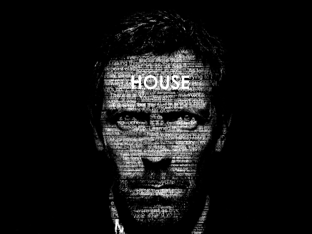 Doctor House Typography for 1024 x 768 resolution