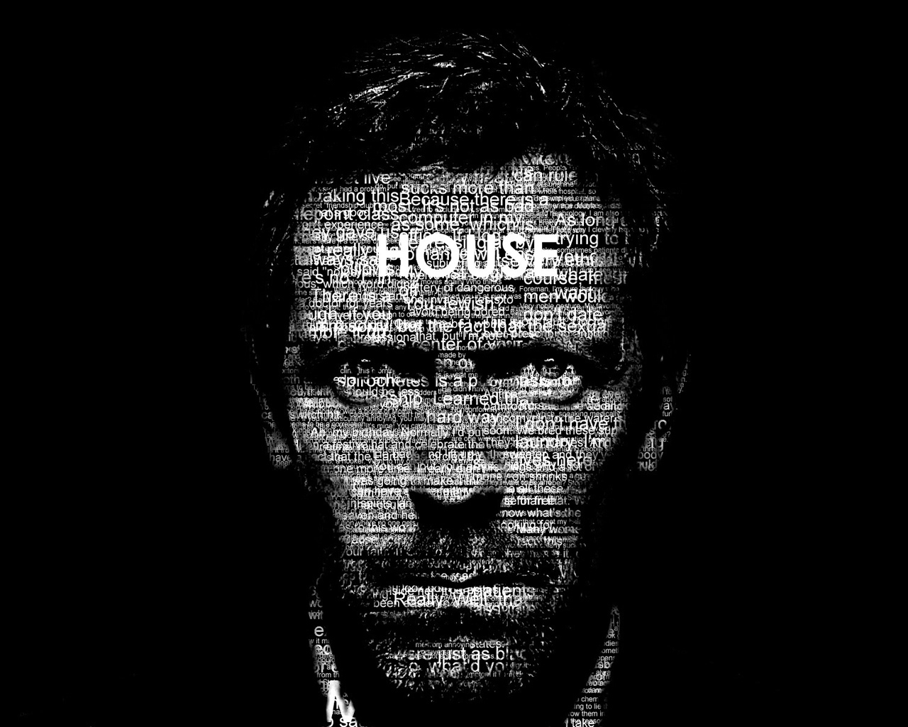 Doctor House Typography for 1280 x 1024 resolution