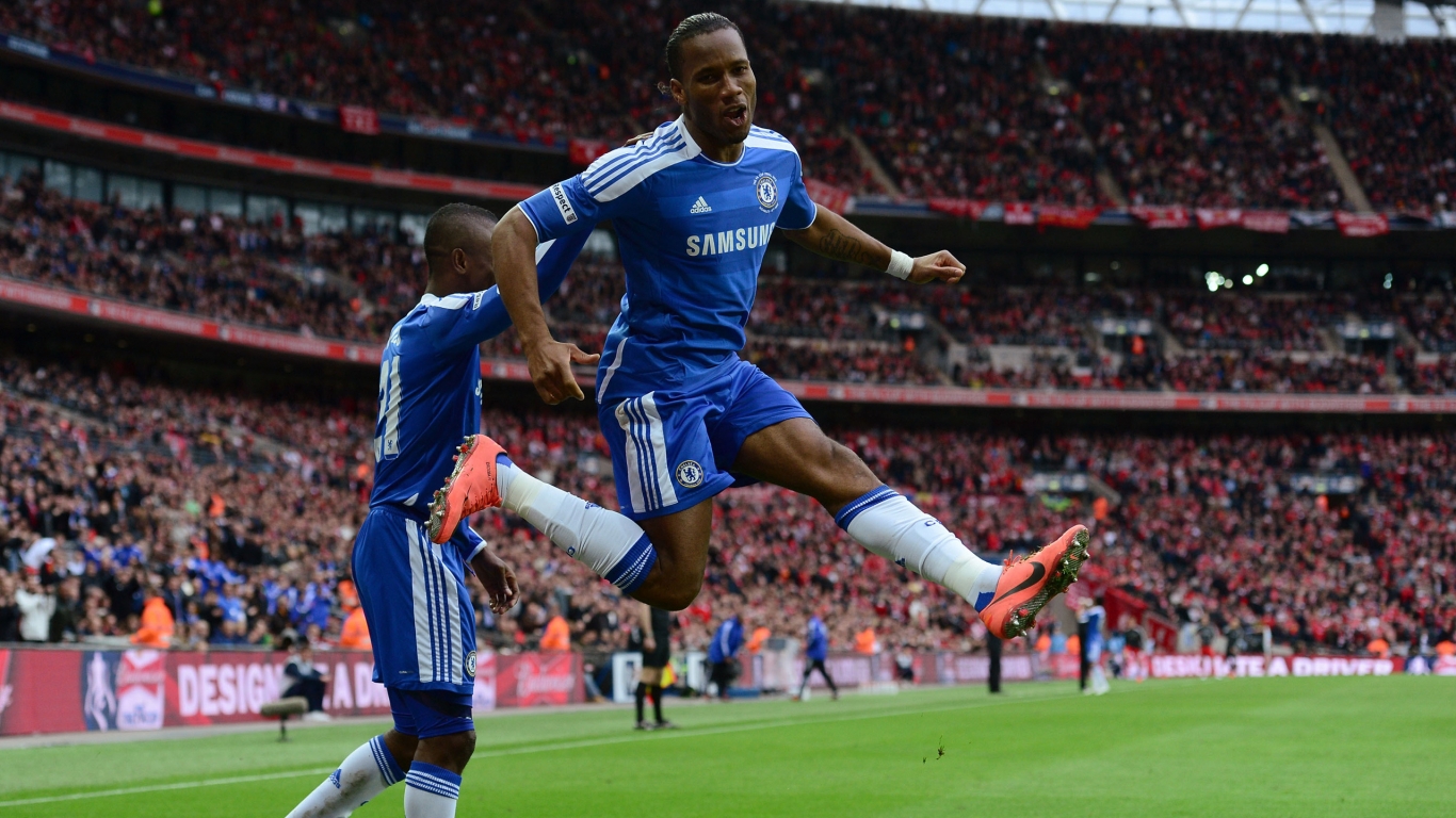 Drogba Jump for 1366 x 768 HDTV resolution