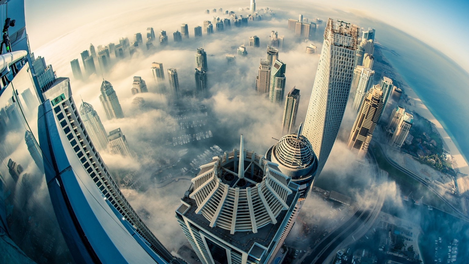 Dubai Above the Clouds for 1536 x 864 HDTV resolution