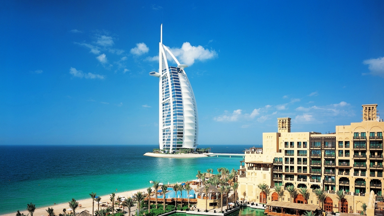 Dubai Burj Al Arab Hotel for 1280 x 720 HDTV 720p resolution
