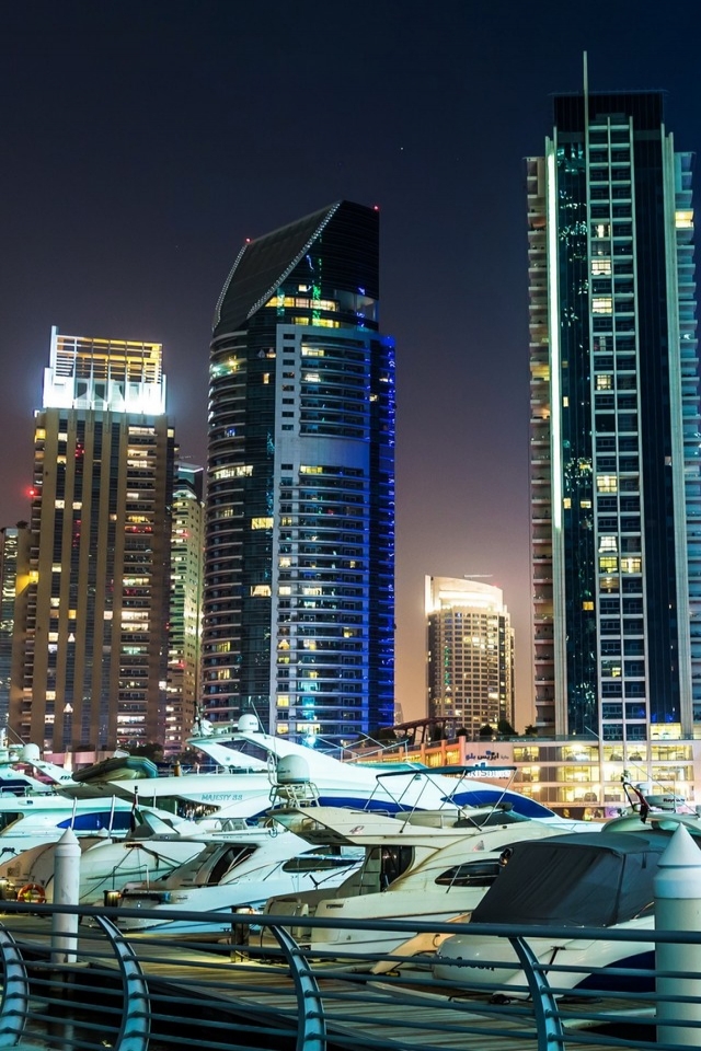 Dubai Marina View for 640 x 960 iPhone 4 resolution