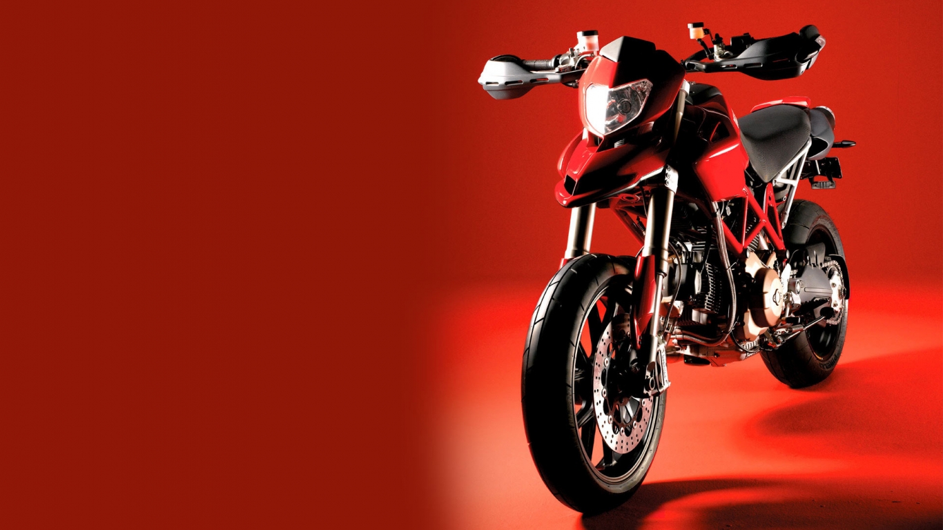 Ducati Hypermotard Red for 1366 x 768 HDTV resolution