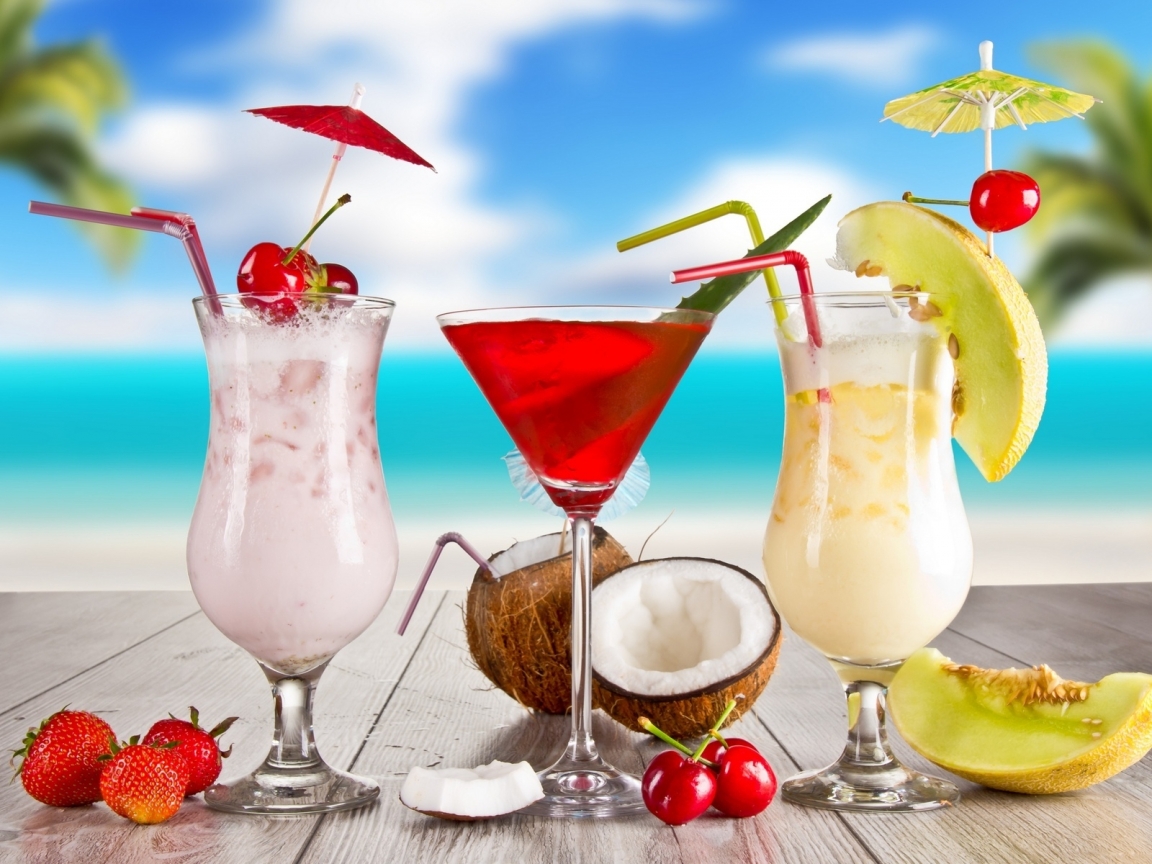 Exotic Summer Cocktails for 1152 x 864 resolution