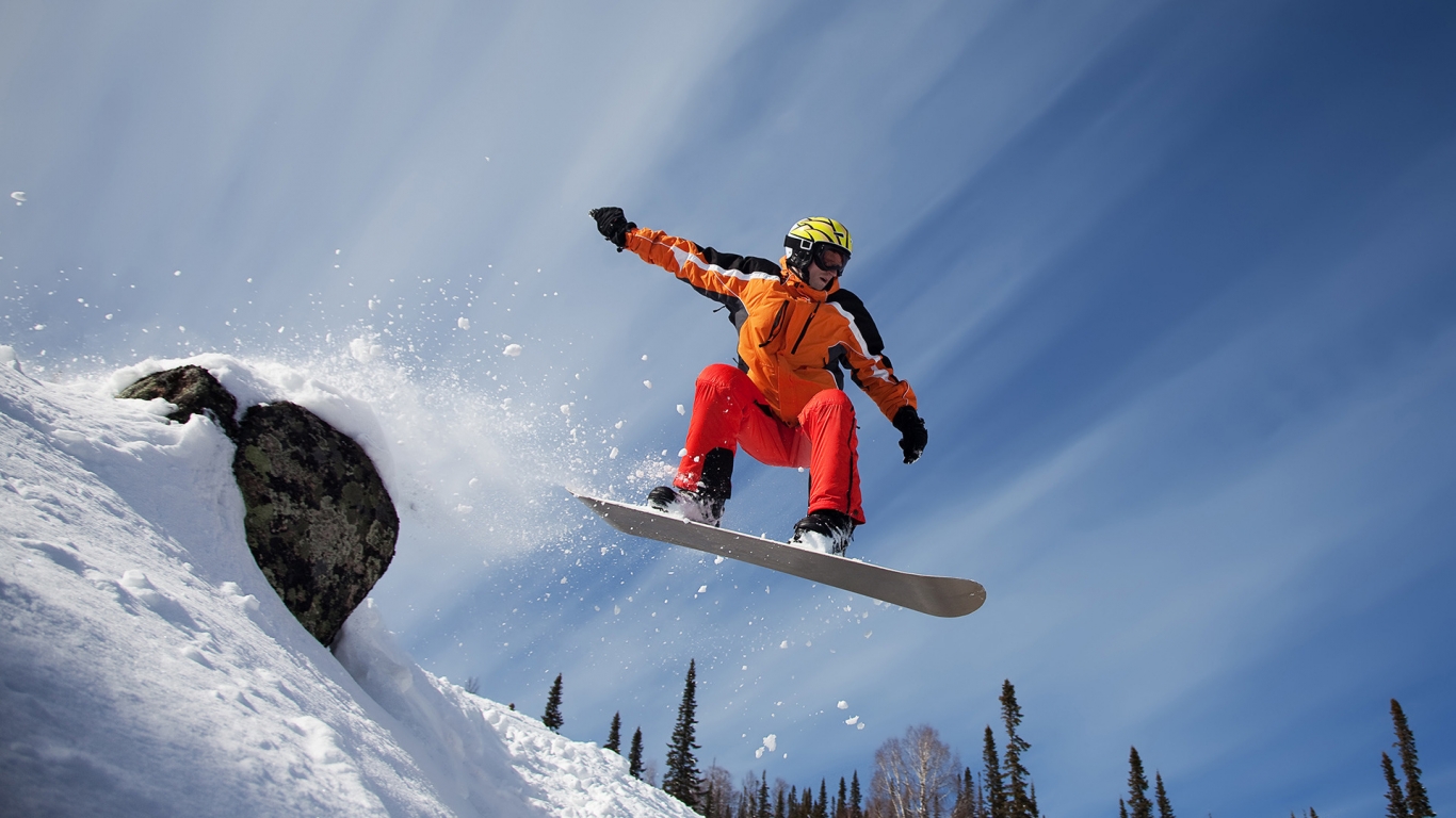 Extreme Snowboarder for 1366 x 768 HDTV resolution