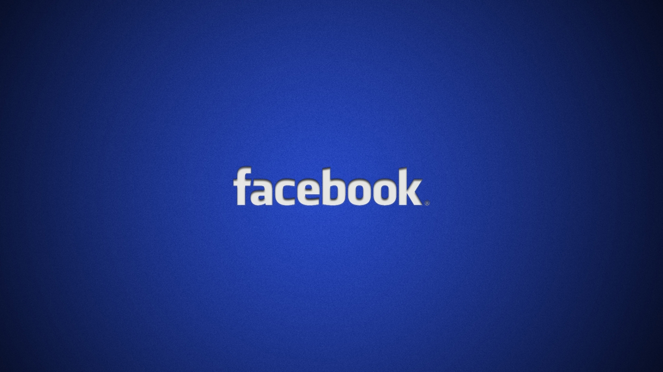 Facebook Logo for 1366 x 768 HDTV resolution