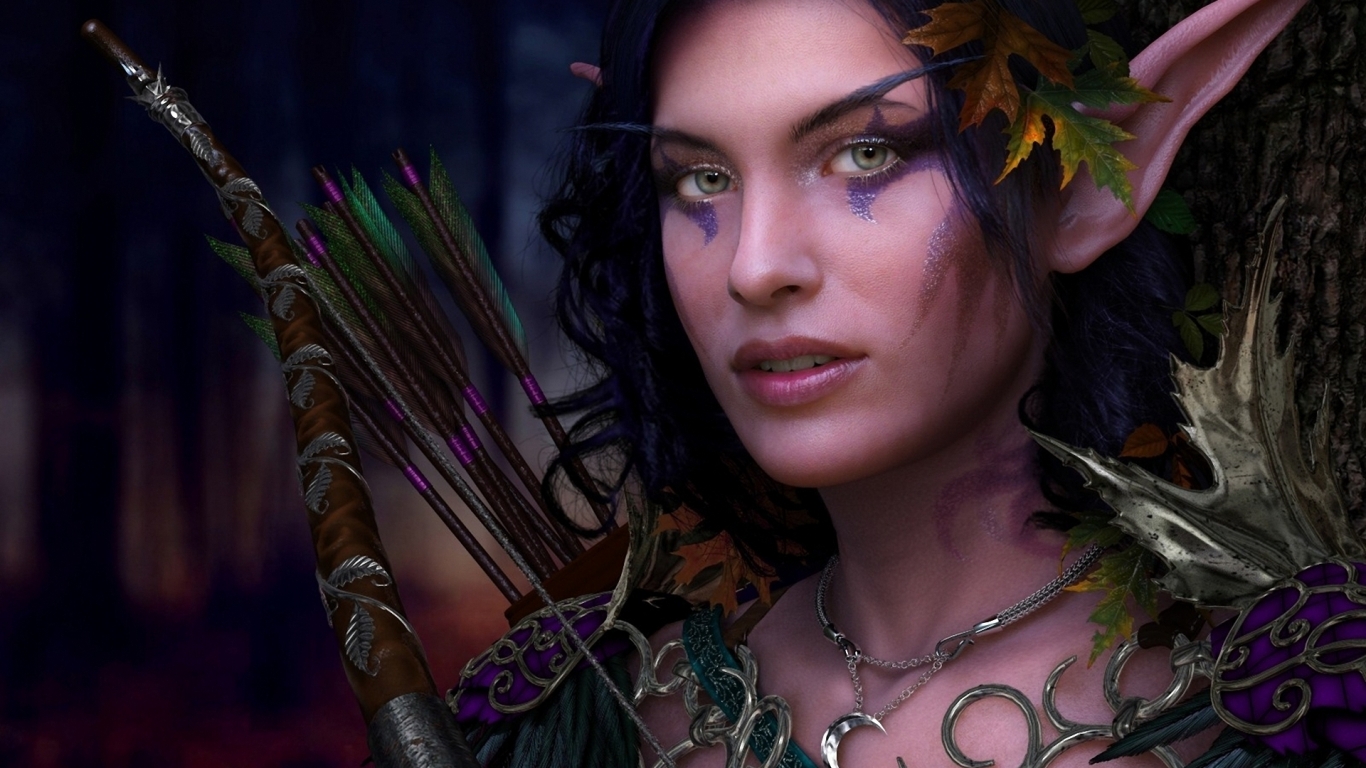 Fantasy Woman Character for 1366 x 768 HDTV resolution