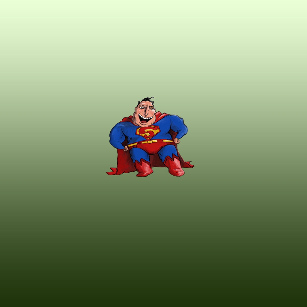 Fat and Ugly Superman for 1024 x 1024 iPad resolution