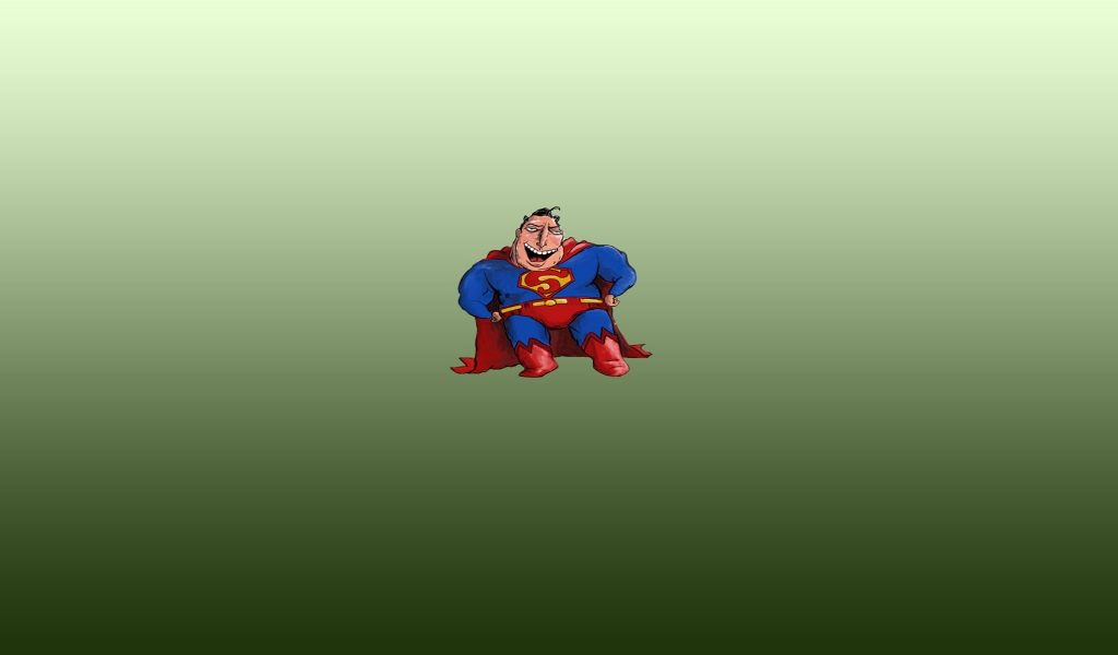 Fat and Ugly Superman for 1024 x 600 widescreen resolution