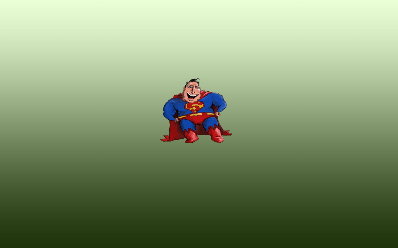 Fat and Ugly Superman for 1280 x 800 widescreen resolution