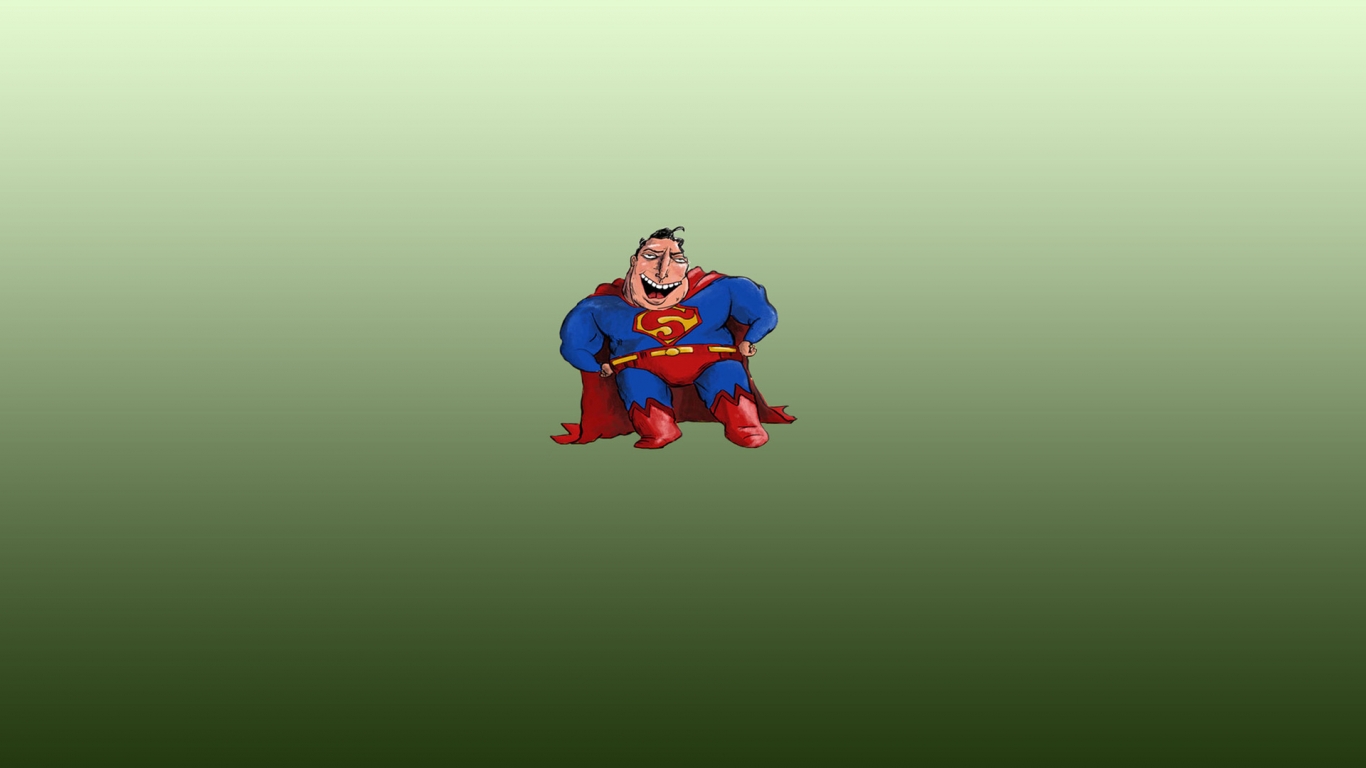 Fat and Ugly Superman for 1366 x 768 HDTV resolution