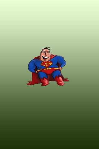 Fat and Ugly Superman for 320 x 480 iPhone resolution