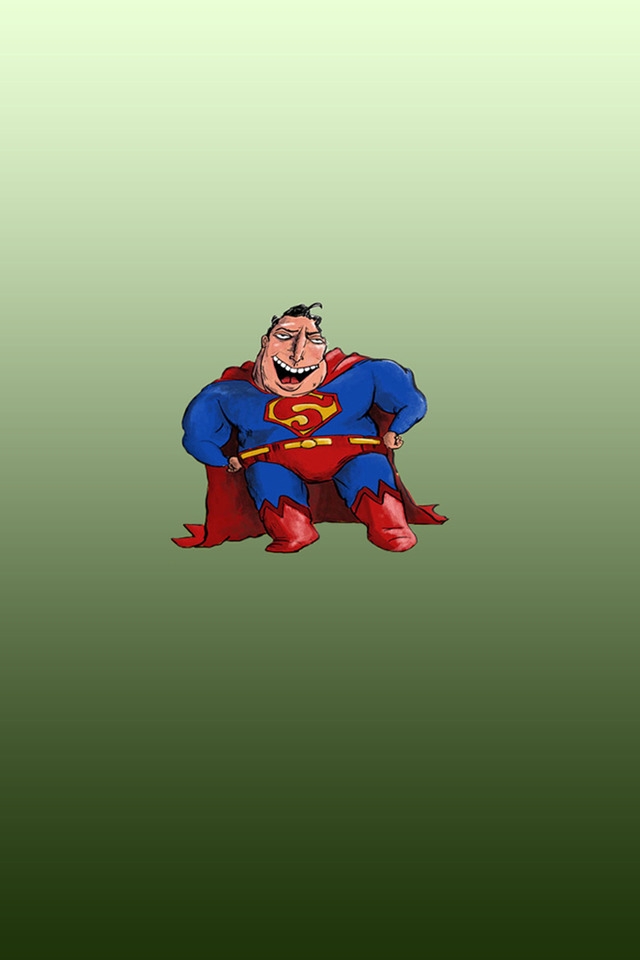 Fat and Ugly Superman for 640 x 960 iPhone 4 resolution