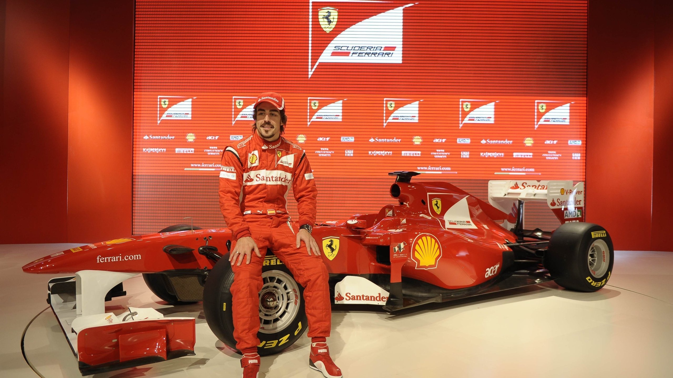 Fernando Alonso Ferrari for 2560x1440 HDTV resolution