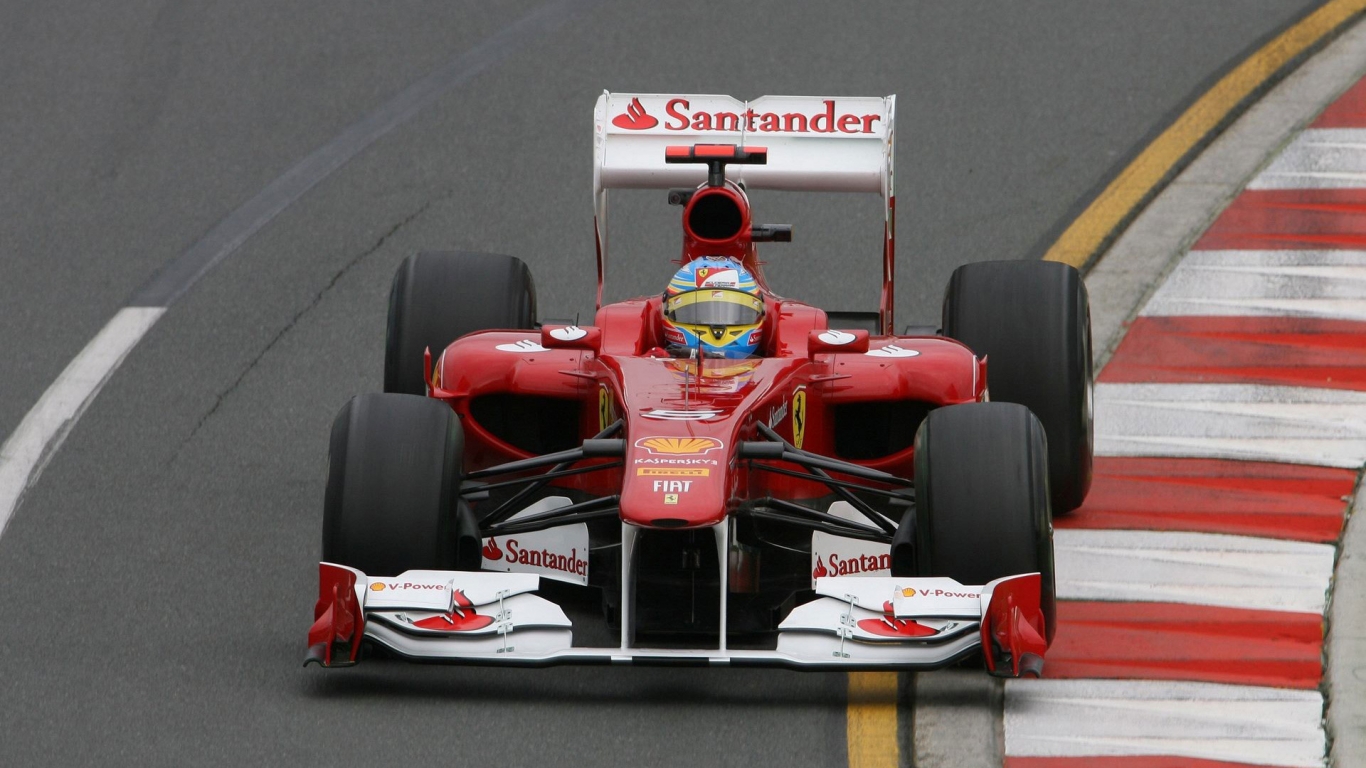 Fernando Alonso Formula 1 for 1366 x 768 HDTV resolution
