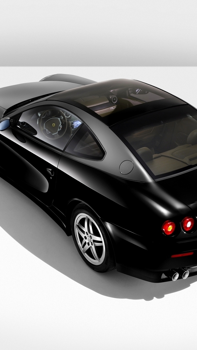 Ferrari 612 Black for 640 x 1136 iPhone 5 resolution