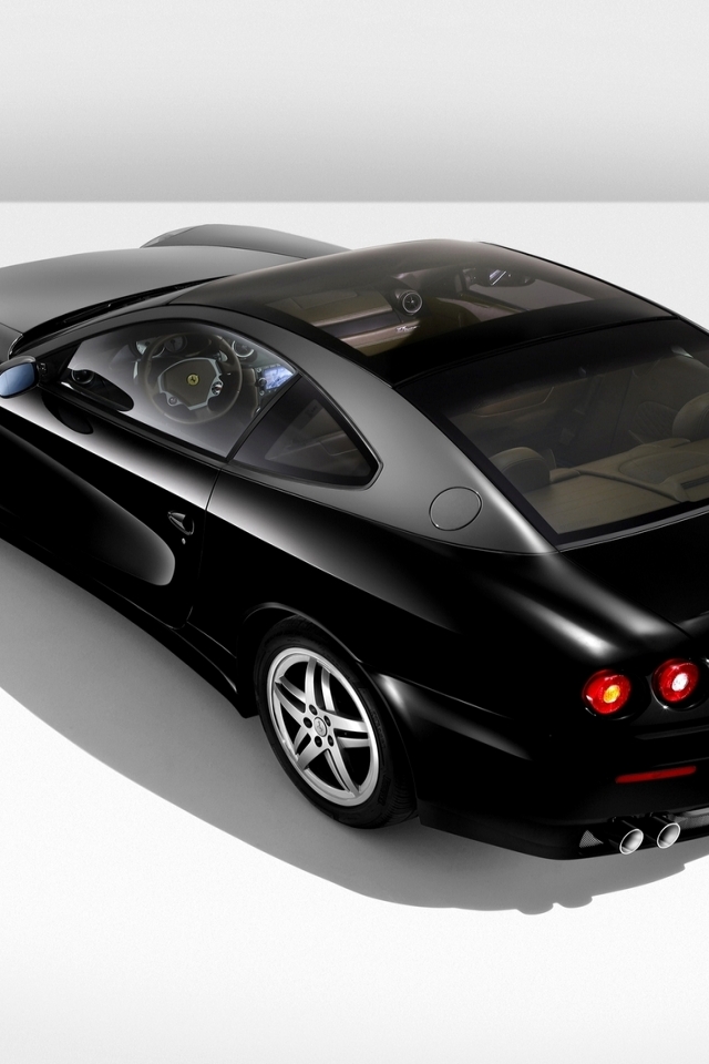 Ferrari 612 Black for 640 x 960 iPhone 4 resolution