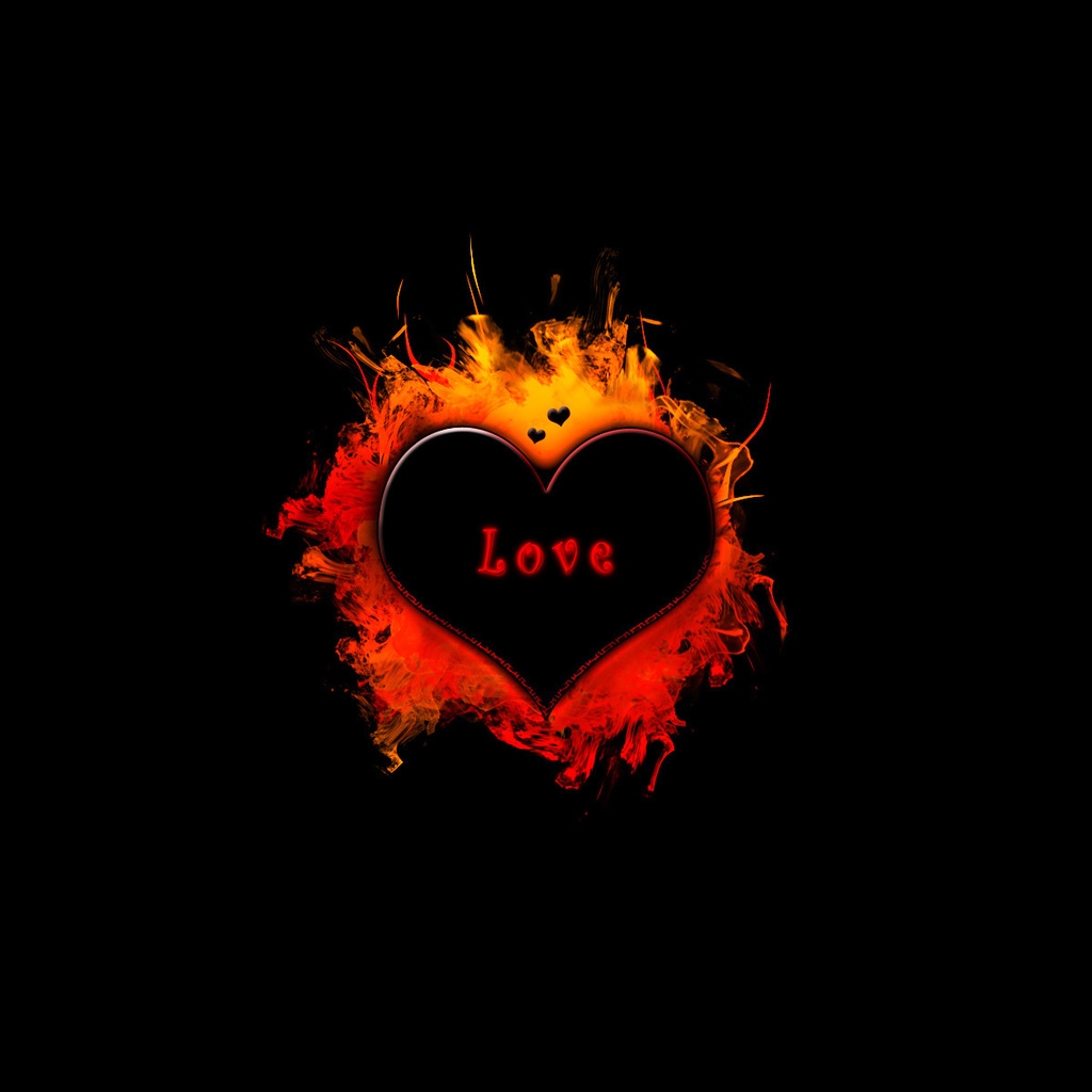 Fire and Love for 1024 x 1024 iPad resolution