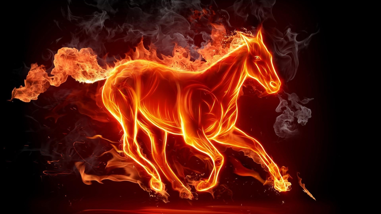 Fire Horse for 1536 x 864 HDTV resolution