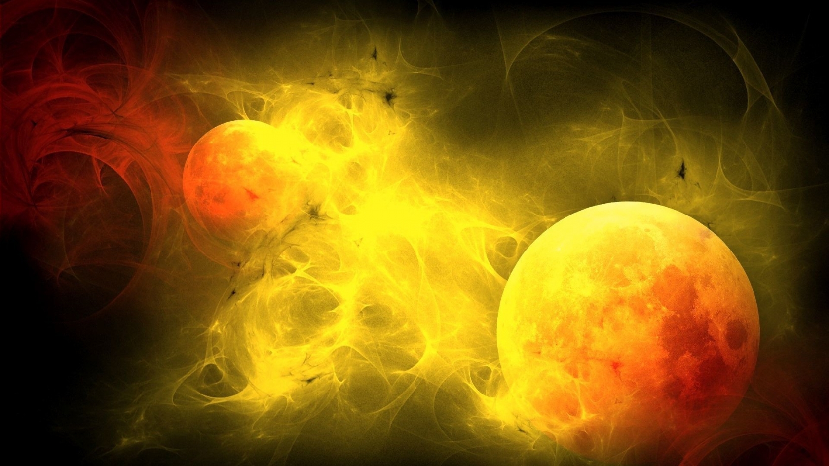 Fire Planets for 1680 x 945 HDTV resolution