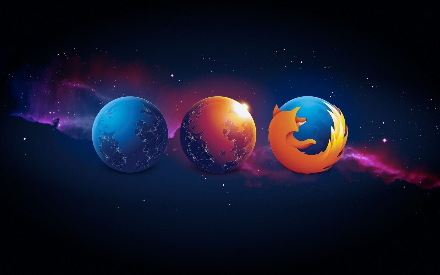 Firefox Planet for 1680 x 1050 widescreen resolution