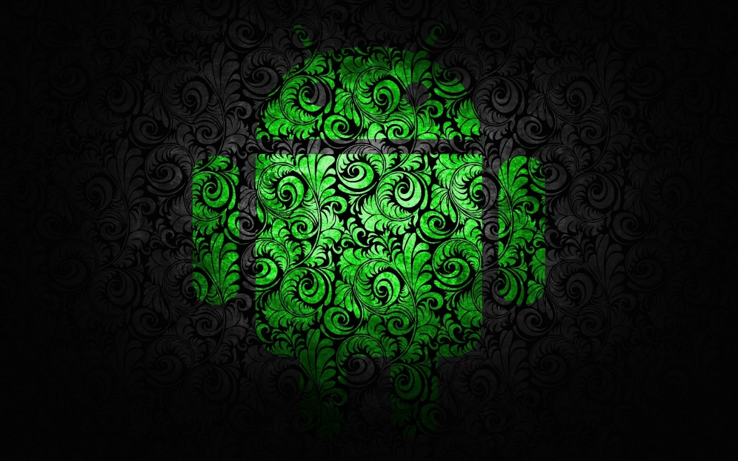 Floral Android Logo for 1440 x 900 widescreen resolution