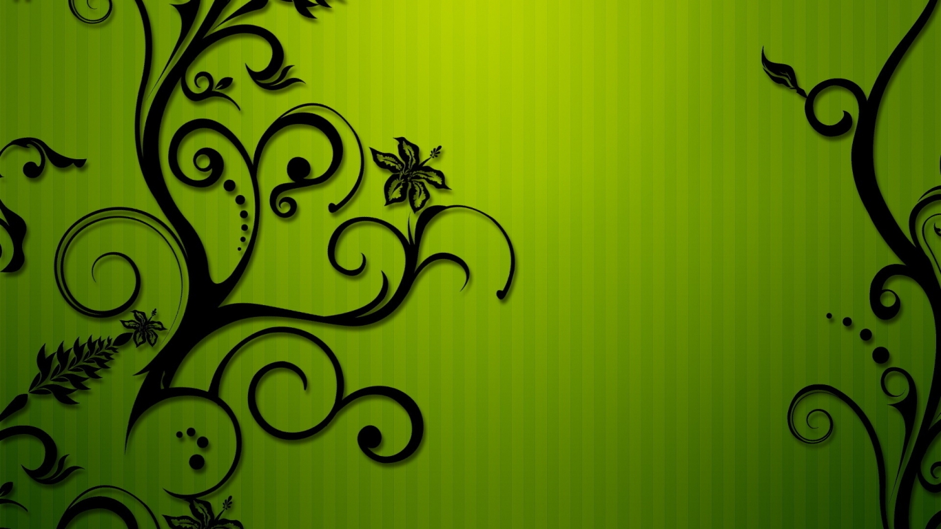 Floral Shapes for 1366 x 768 HDTV resolution